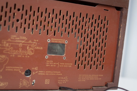Image 1 of Vintage Stockholm 21150 Am/Fm Wood Radio Mid Century 1960S