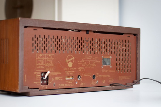Image 1 of Vintage Stockholm 21150 Am/Fm Wood Radio Mid Century 1960S