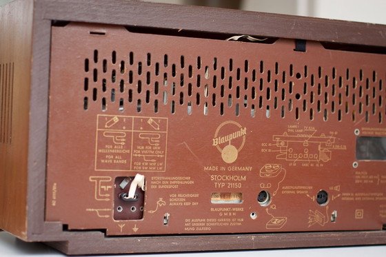 Image 1 of Vintage Stockholm 21150 Am/Fm Wood Radio Mid Century 1960S