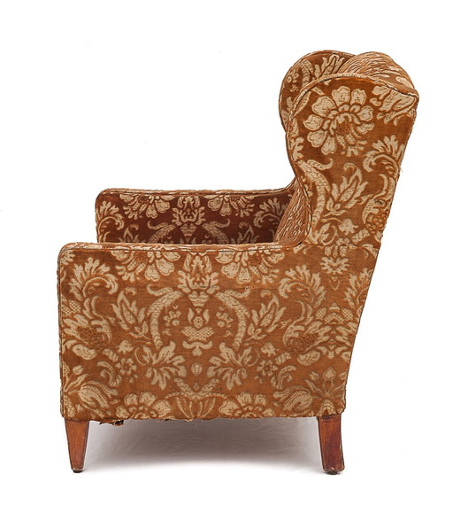 Fauteuil En Velours De Soie, 1900