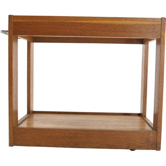 Image 1 of Chariot de bar vintage en bois, Tchécoslovaquie 1970