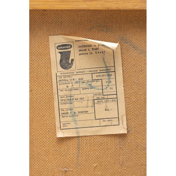Image 1 of Bibliothèque vintage en bois de chêne "U-453" par Jiří Jiroutek pour Interier Praha, Czech 1960