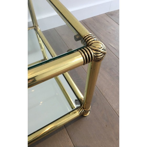 Image 1 of Table basse vintage en laiton, 1970