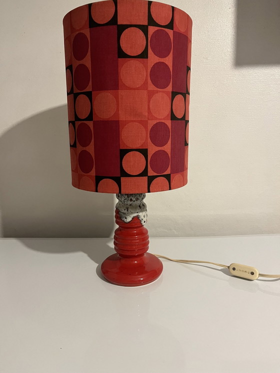 Image 1 of Lampe Fat Lava West Germany Année 70 Orange