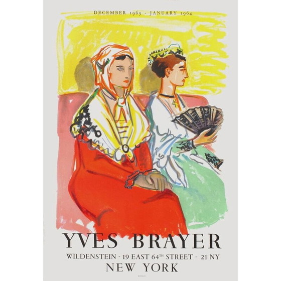 Image 1 of Affiche vintage "New York" par Yves Brayer, 1963