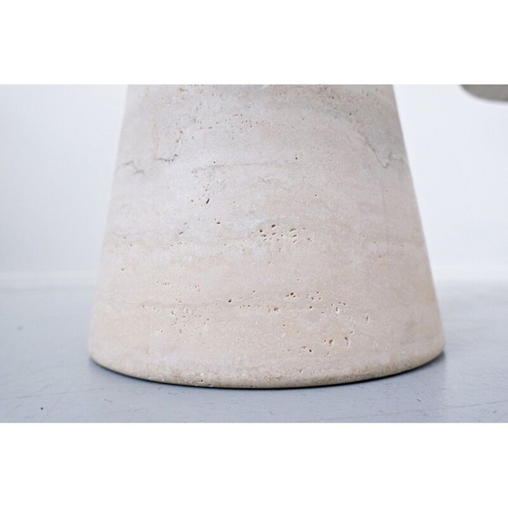 Image 1 of Paire de tables d'appoint vintage en travertin, Italie