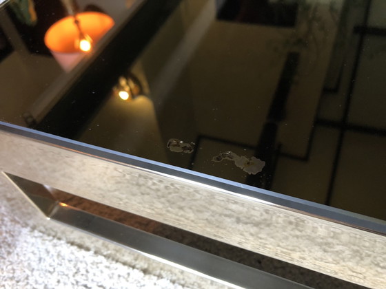 Image 1 of Table basse design plaquée or 23 carats