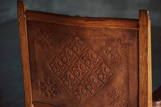 Image 1 of Vintage Art Nouveau Amsterdam School Armchair by Lion Cachet dutch 1920s