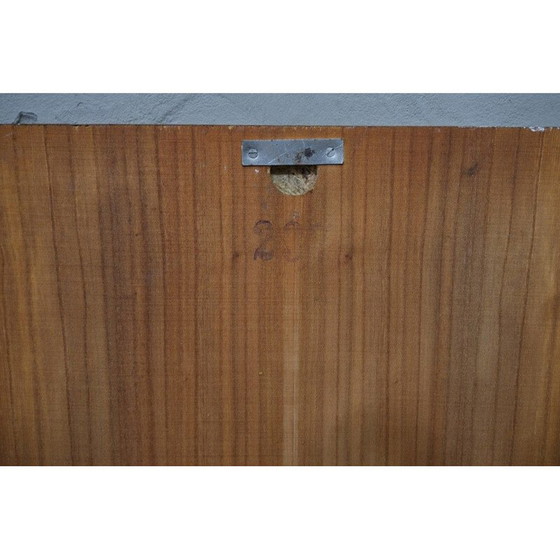 Image 1 of Miroir mural en noyer vintage Pop Art, 1970