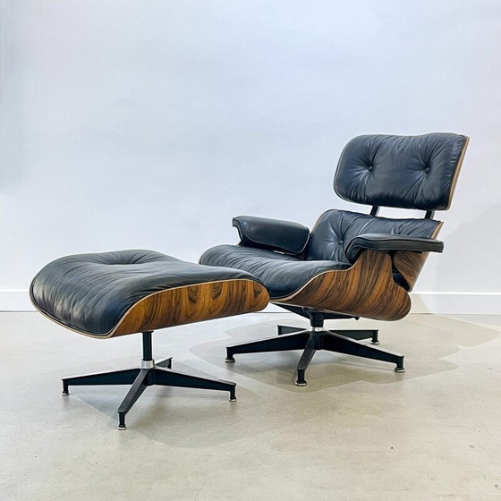 Image 1 of Fauteuil vintage en palissandre Rio par Charles et Ray Eames pour Herman Miller, 1970