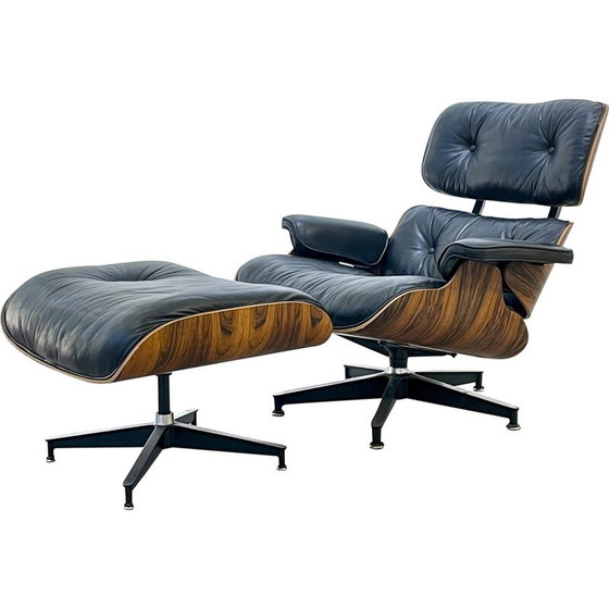 Image 1 of Fauteuil vintage en palissandre Rio par Charles et Ray Eames pour Herman Miller, 1970