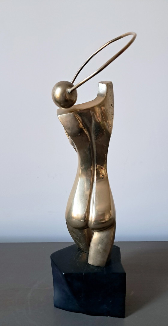 Image 1 of Statue/Sculpture-Femme-Art Moderne- Signée