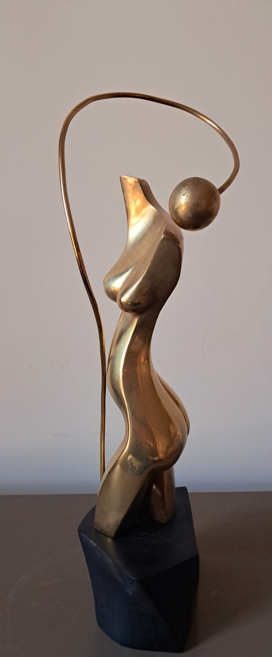 Image 1 of Statue/Sculpture-Femme-Art Moderne- Signée