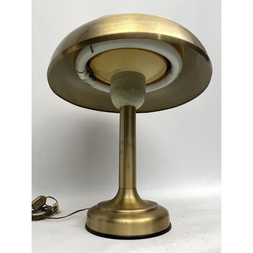Lampe de table vintage en métal doré, Italie 1950