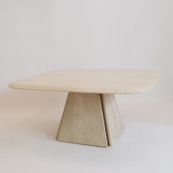 Image 1 of Table basse vintage en travertin, Italie 1970