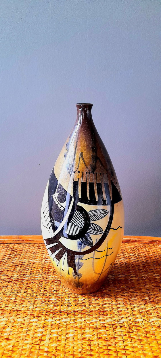 Image 1 of Vase Torres Vedras, Poisson Abstrait, 1959.