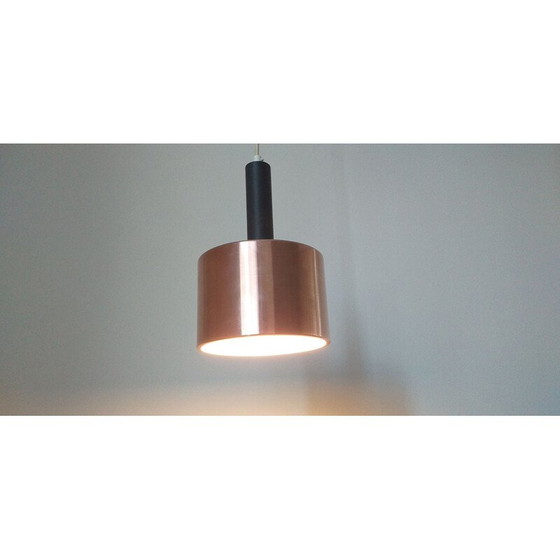 Image 1 of Lampe suspendue vintage en laiton, Danemark 1970