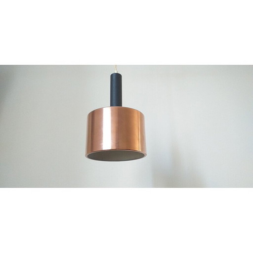Lampe suspendue vintage en laiton, Danemark 1970