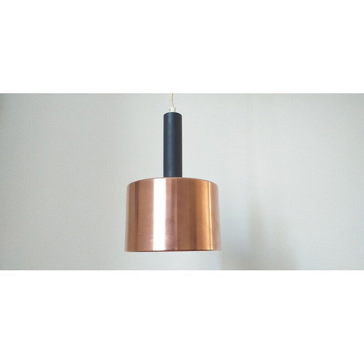 Lampe suspendue vintage en laiton, Danemark 1970