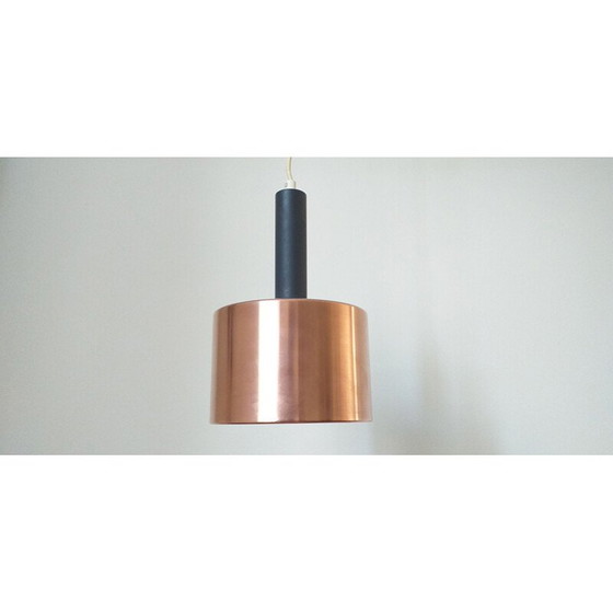 Image 1 of Lampe suspendue vintage en laiton, Danemark 1970