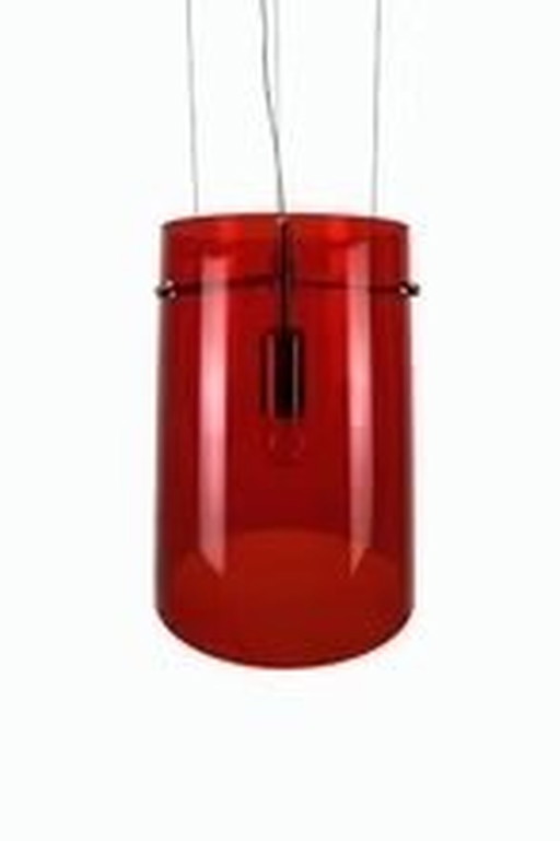 Prandina Sera Petite lampe suspendue en verre rouge