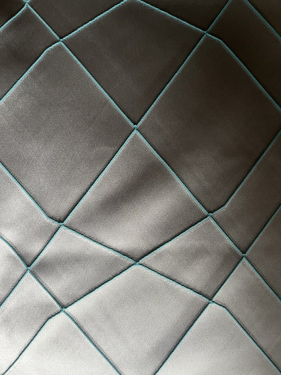 Image 1 of Rideaux gris clair avec fil bleu