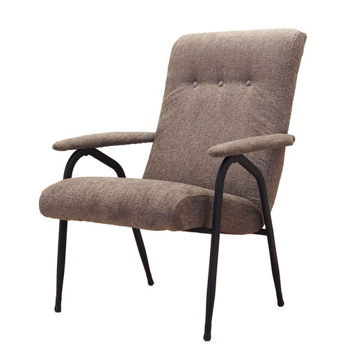 Fauteuil gris, Design italien, 1970S, Production : Italie