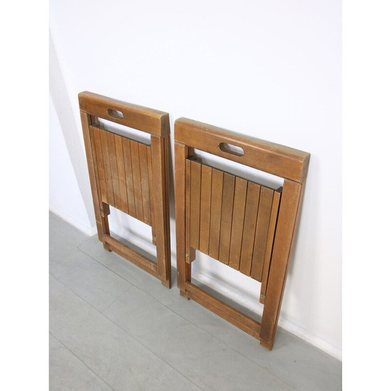 Image 1 of Paire de chaises pliantes vintage Trieste par Aldo Jacober