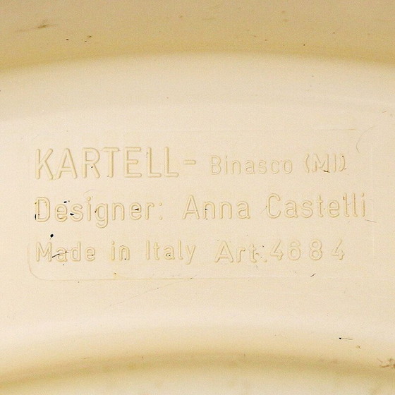 Image 1 of Porte-vase cylindrique vintage en plastique par Anna Castelli pour Kartell, 1970