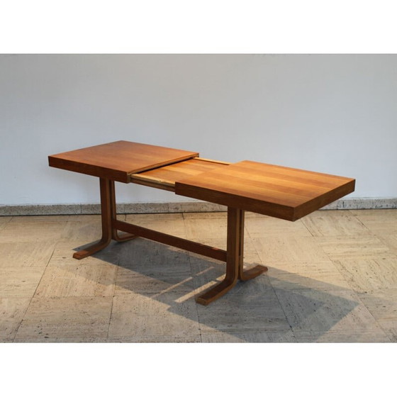 Image 1 of Table basse extensible en bois courbé vintage par Drevopodnik Holesov, Tchécoslovaquie 1970
