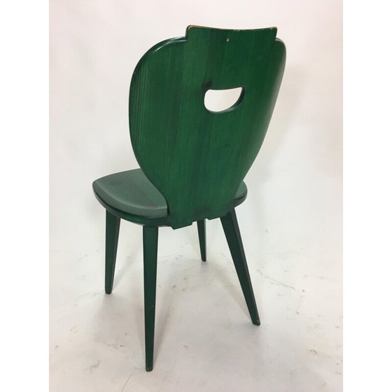 Image 1 of Ensemble de 4 chaises vintage en pin suédois par Carl Malmsten pour Svensk Fur - 1950s