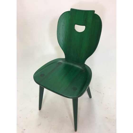Image 1 of Ensemble de 4 chaises vintage en pin suédois par Carl Malmsten pour Svensk Fur - 1950s