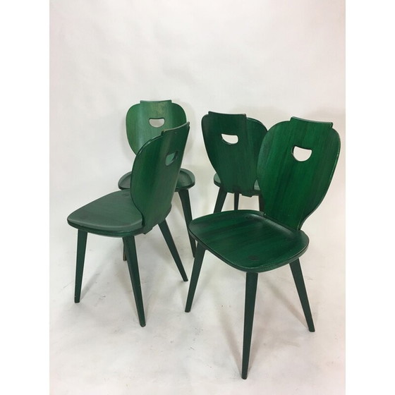 Image 1 of Ensemble de 4 chaises vintage en pin suédois par Carl Malmsten pour Svensk Fur - 1950s