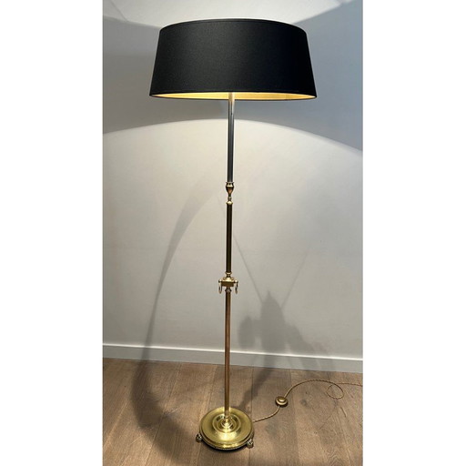 Lampadaire vintage en laiton, 1940