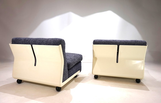 Image 1 of Ensemble de 2 chaises modulaires C&B Italia Amanta Lounge par Mario Bellini, 1970