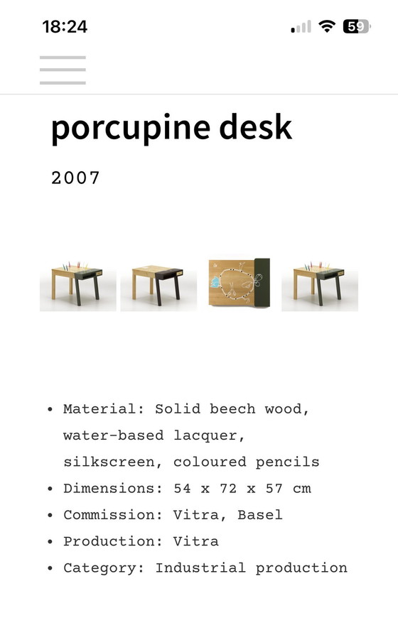 Image 1 of Table pour enfants Vitra par Hella Jongerius