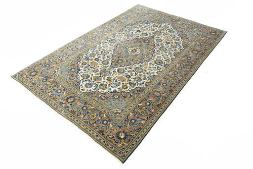 Tapis d'Orient Kashan noué à la main - 301 X 196 cm - Elégance exquise & artisanat raffiné