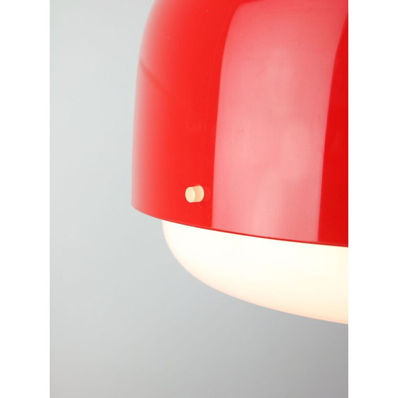 Image 1 of Lampe suspendue rouge Medusa Space-Age par Luigi Massoni pour Guzzini, 1970