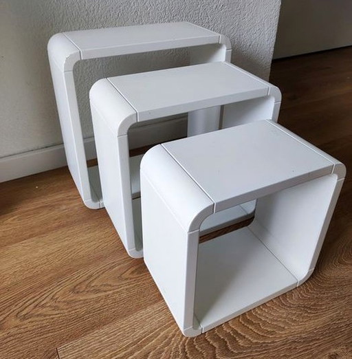 Etagères Vintage • Éléments Modulables • Bois Laqué • 1970