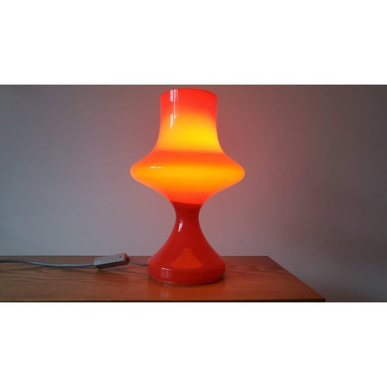 Image 1 of Lampe de table en verre du milieu du siècle par Tabery, 1970