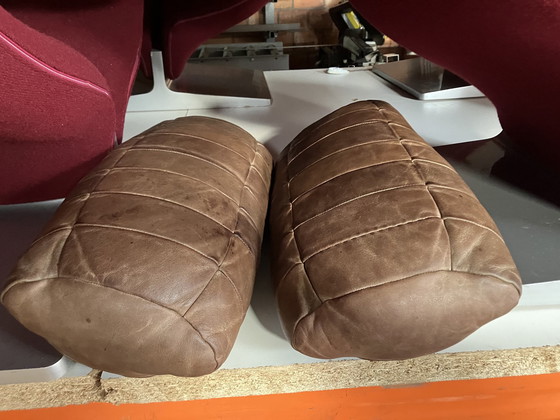 Image 1 of 2 coussins de dossier originaux De Sede en cuir marron patchwork