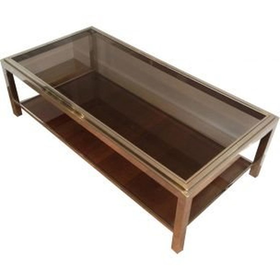 Image 1 of Table basse rectangulaire vintage en chrome, 1970