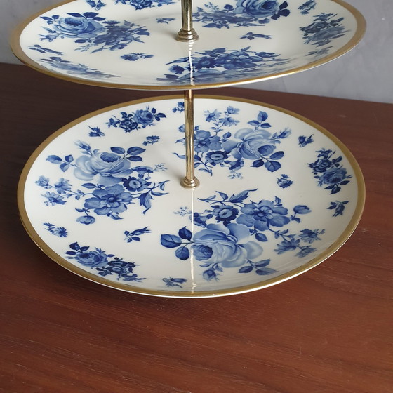 Image 1 of Bol de service de Bavière Waldershof avec or 22 carats des années 1960