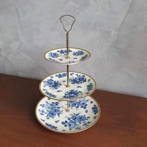 Image 1 of Bol de service de Bavière Waldershof avec or 22 carats des années 1960