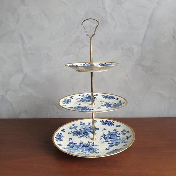 Image 1 of Bol de service de Bavière Waldershof avec or 22 carats des années 1960