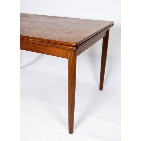 Image 1 of Table de salle à manger vintage en teck avec table à rallonges, danois, années 1960