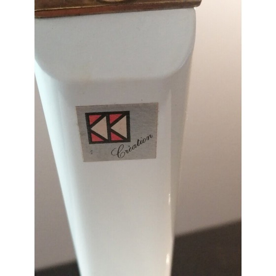 Image 1 of Lampe de piano vintage Kk leuchten en bois laqué et laiton, Allemagne 1970