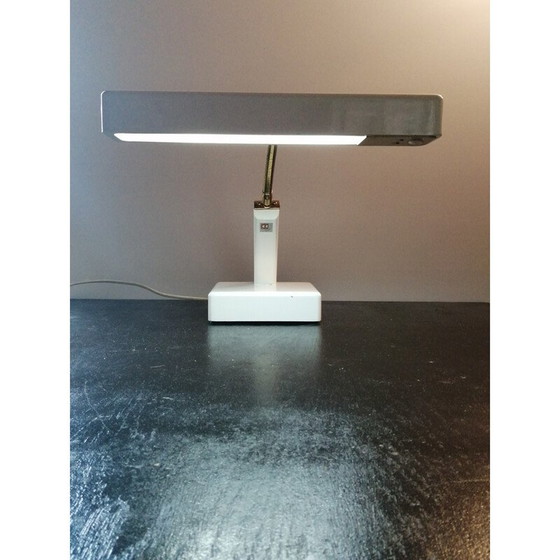 Image 1 of Lampe de piano vintage Kk leuchten en bois laqué et laiton, Allemagne 1970