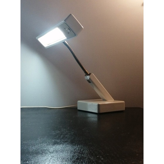 Image 1 of Lampe de piano vintage Kk leuchten en bois laqué et laiton, Allemagne 1970