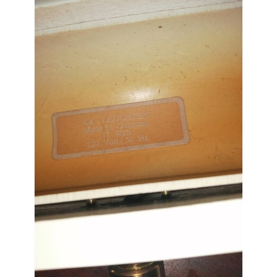 Image 1 of Lampe de piano vintage Kk leuchten en bois laqué et laiton, Allemagne 1970